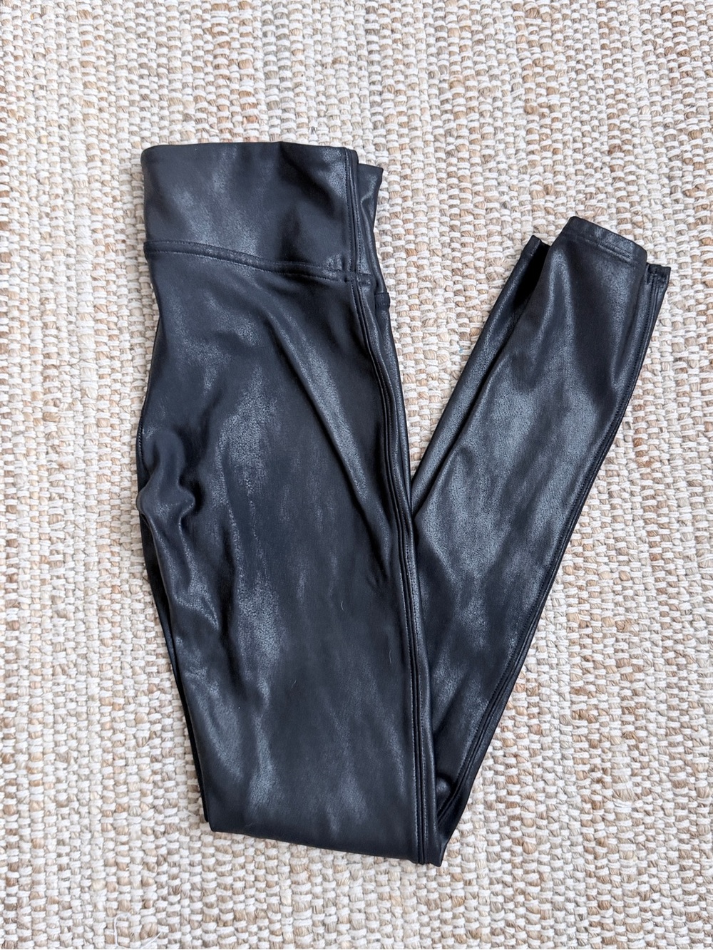 SPANX High-Waist Black Faux Leather Women’s Leggings